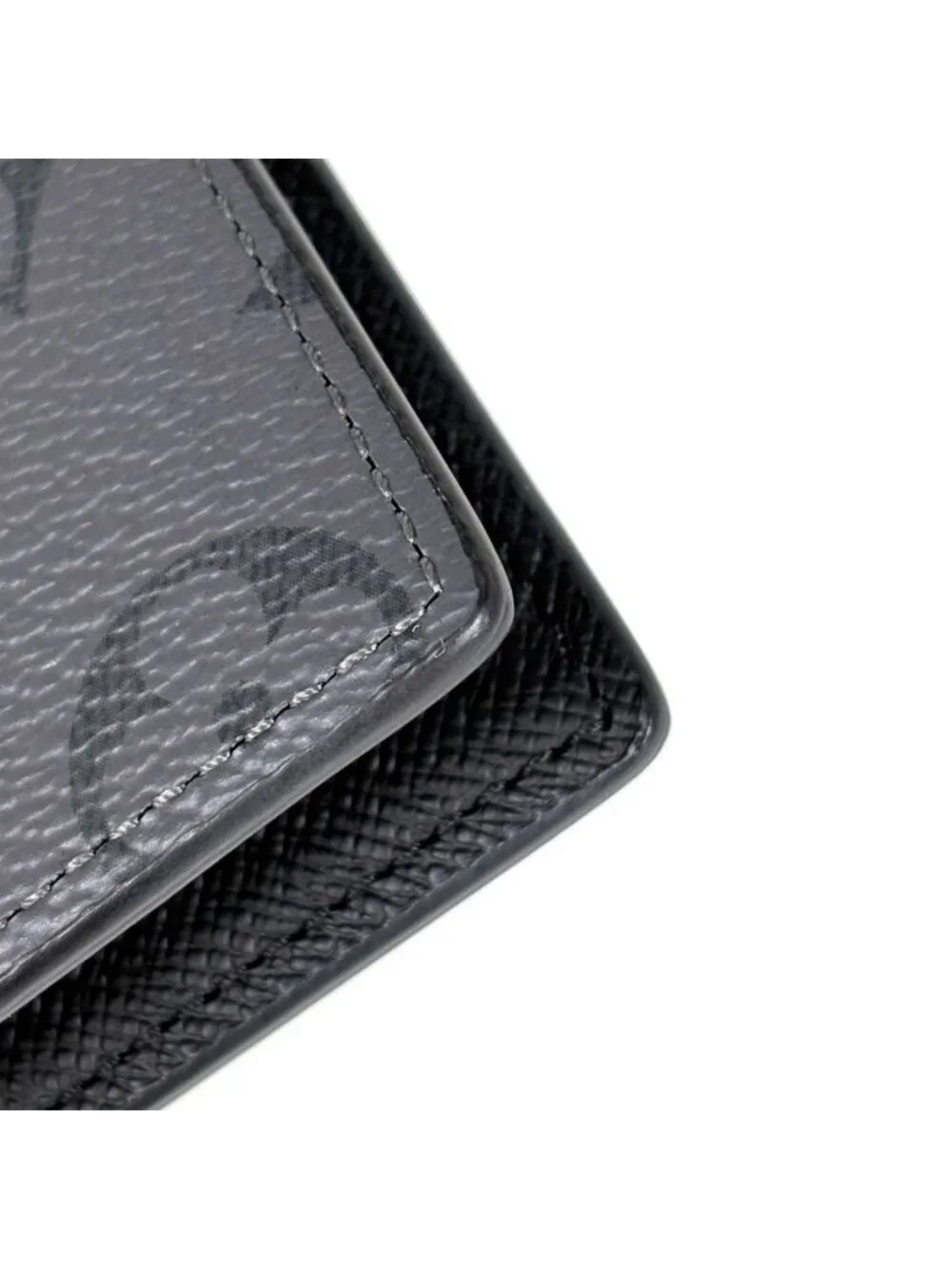 Louis Vuitton Portefeuille Slender Bifold Wallet Monogram Eclipse Gray Noir